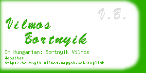 vilmos bortnyik business card